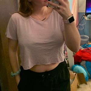 purple crop top